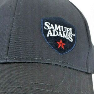 Navy Blue Sam Adams Beer Hat Cap Promo Snap Back  Boston Beer Co 100% Cotton